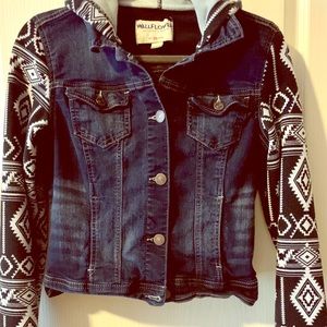 Wallflower Jean/Fabric Hooded Jacket